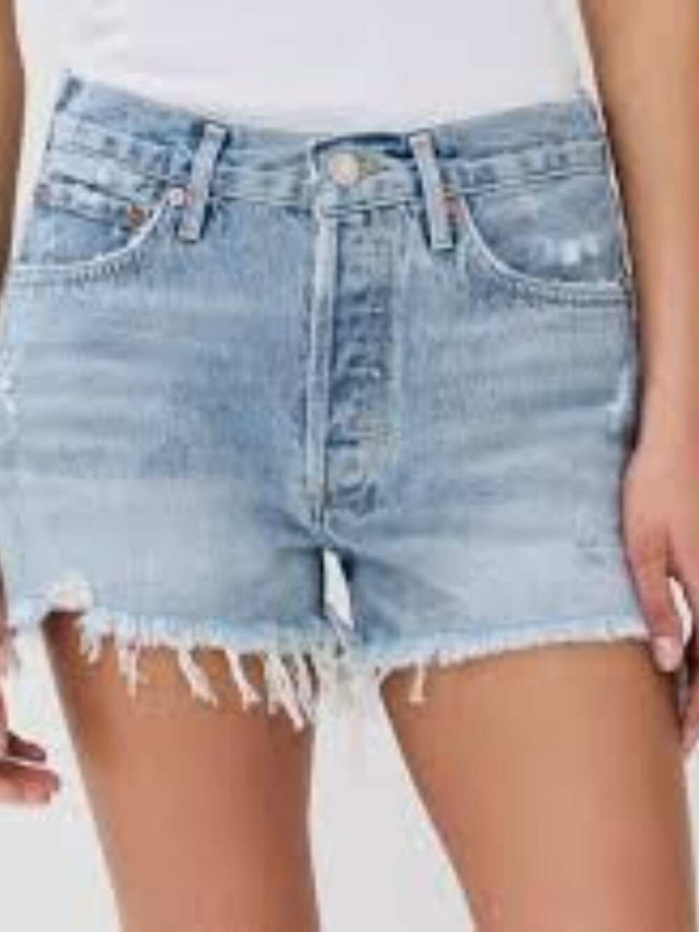 12-B1 NWT AGOLDE PARKER CUT OFF SHORTS - Picture 3 of 6